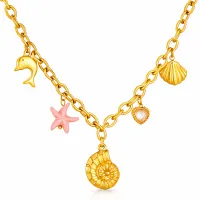 Colier Seashell Pink Charms_0