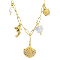 Colier Shell Cross Charms_0